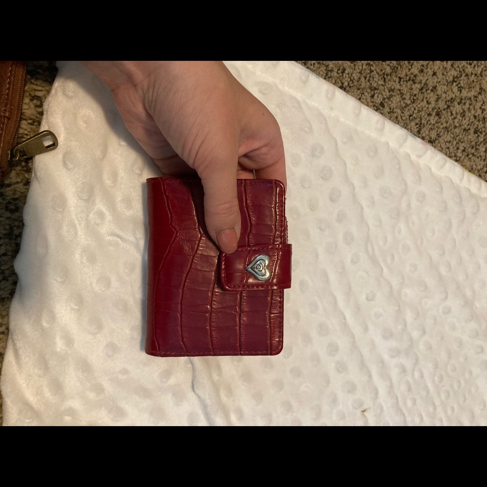Red leather wallet